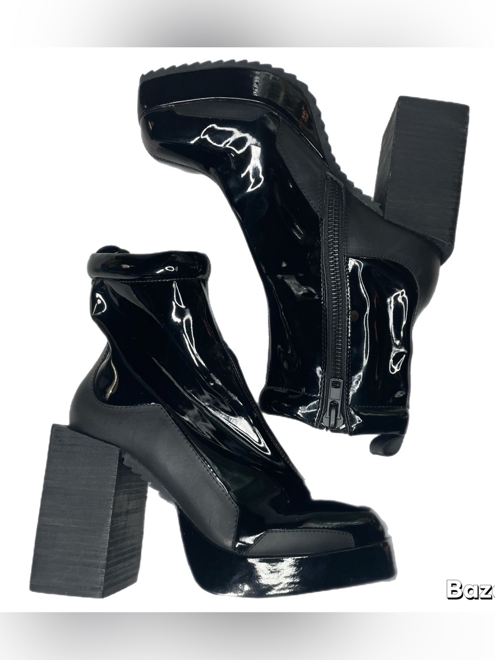 POSTER GRL x Dolls Kill Platform Black Patent Leather Boots - Picture 3 of 12